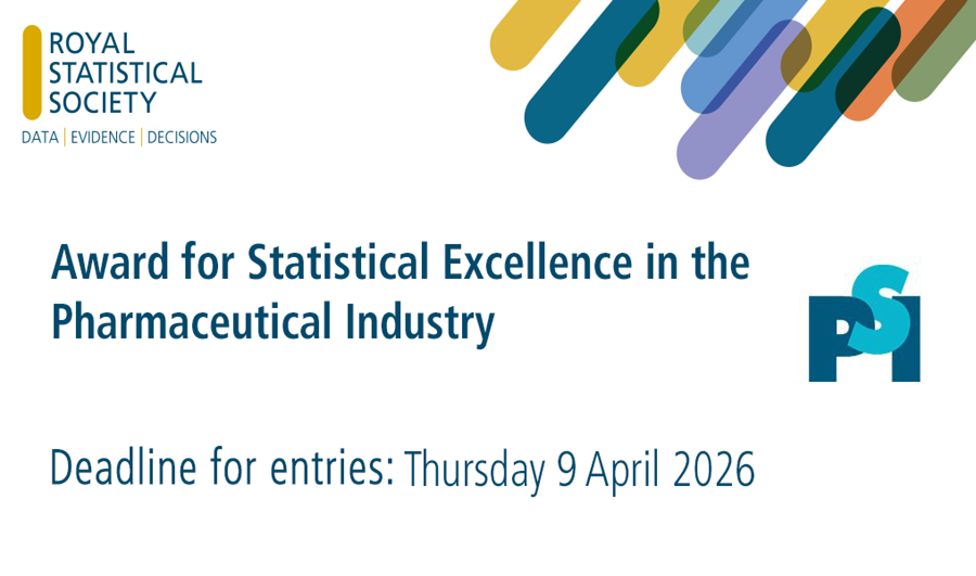 The 2026 award for excellence in pharmaceutical statistics is now open for entries 