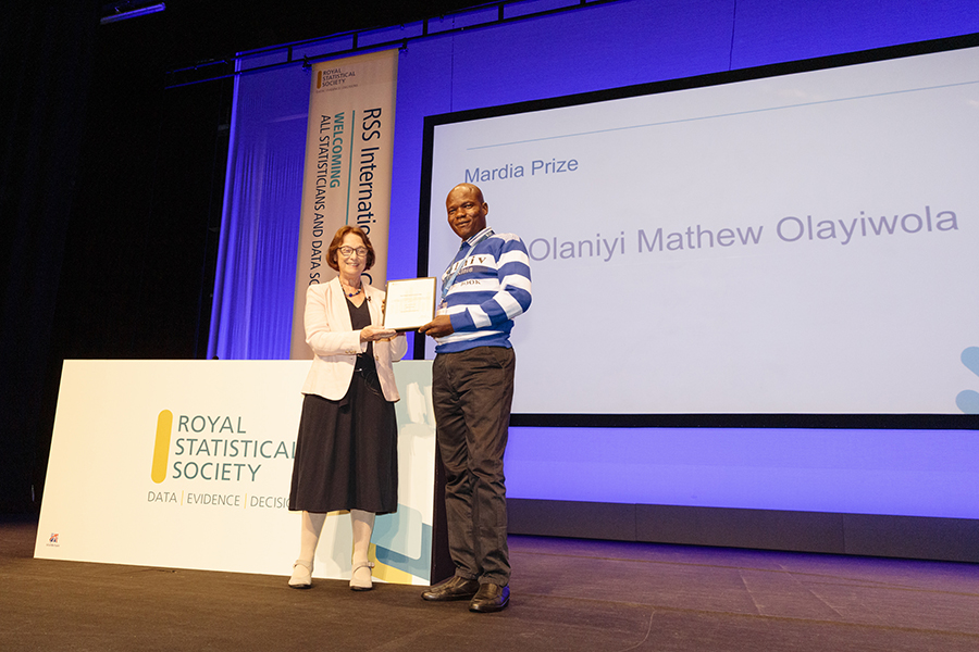 Mardia Prize winner Olaniyi Mathew Olayiwola